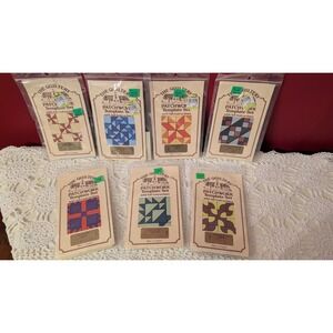 Vtg 1970's The Quiltery Patchwork Quilt Template Sets Made In England‎ Lot Of 7